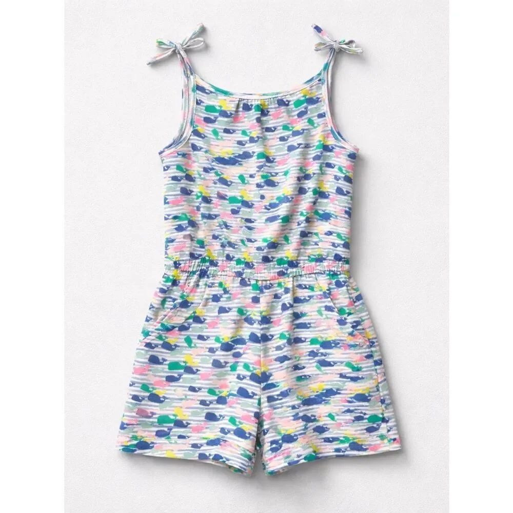 Vineyard Vines Whale print Pima cotton romper size 2T